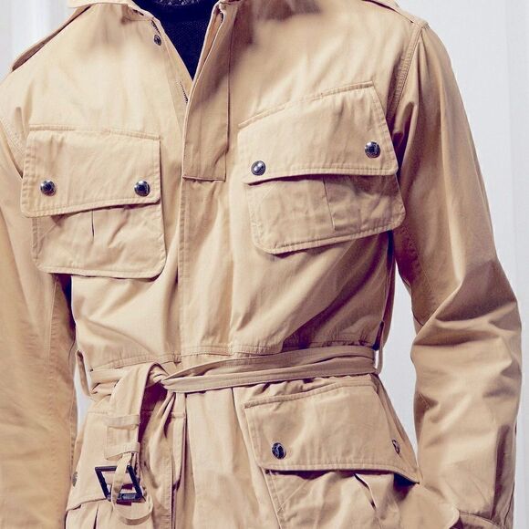 Polo Ralph Lauren Khaki Cotton Twill Field Paratrooper Jump Jacket - Picture 7 of 16